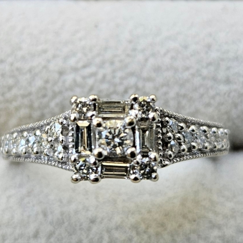 1/2 Carat T.W. Diamond "Sincerity" Women's EngagementRing in 10k White Gold